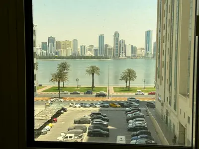 The most stylish and elegant apartment in Al Majaz 3, consisting of three bedrooms, a living room, and a maid's room | 4 bathrooms | Free central air