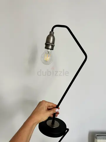 Next Industrial Table Lamp with Black Metal Base