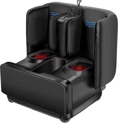2-in-1 Foot and Calf Massager with Heat, Compression, Vibration  Kneading