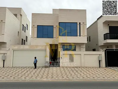 A distinctive villa in Al Yasmin, featuring 5 master bedrooms with a modern design, and the price includes registration and air conditioning.