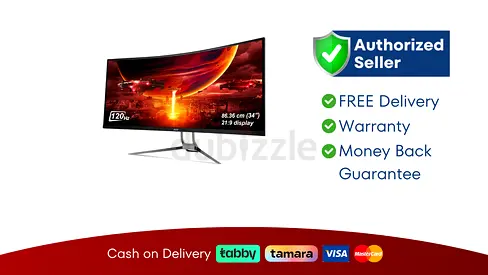 Acer 34 inch Curved Backlight LED Monitor - 120Hz, ED343CUR  Brand New | 1 Year Warranty | Free Deli