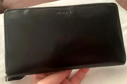 Black leather wallet