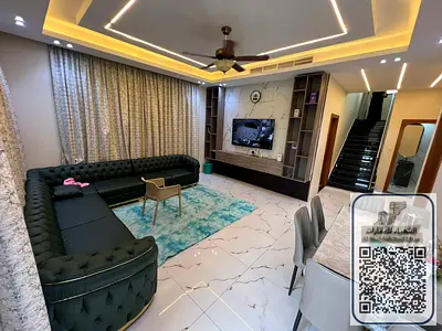 فيلا مفروشة للإيجار السنوي 5 غرف وصالة ومجلس منفصل الباهية عجمان