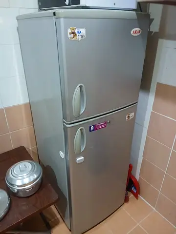Used AKAI Double-Door Refrigerator - Good Working Condition