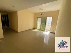 The most beautiful and elegant one- Bhk in Abu Shagara, featuring a balcony with an open view, centr