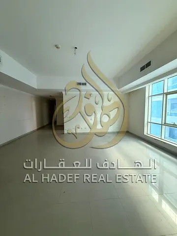 Great rental opportunity in Al Taawun, 2-bedroom apartment with two balconies and built-in wardrobes, spacious layout in a prime location, free AC, ma