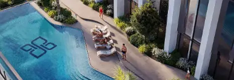 1BR Apartment in Binghatti Aquarise | Spacious 823 Sq.ft with Neighbor Plot &amp; Sports Field View 