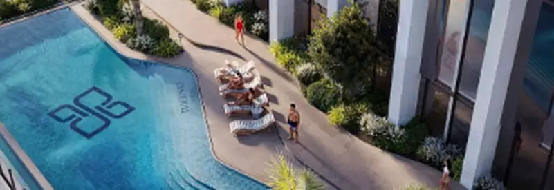 شقة غرفة نوم واحدة في Binghatti Aquarise بإطلالة ملاعب رياضية ومساحة واسعة 823 قدم مربع بسعر مميز في موقع حيوي بدبي