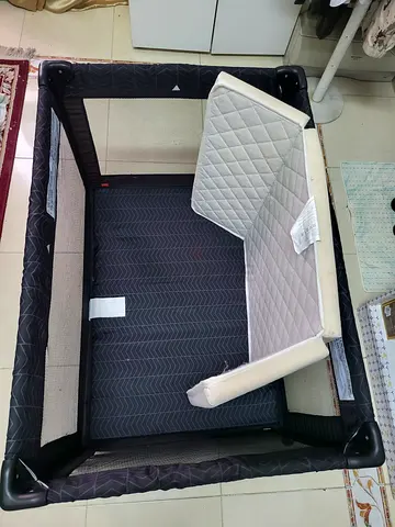 Baby Cot-Travel Cot with Mattress-Once used-Adjustable packing