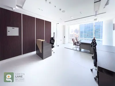 مكتب مفروش ومجهز | إطلالة على البرج | تاماني آرتس، الخليج التجاري