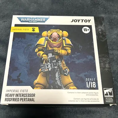 Warhammer 40K Space Marines Imperial Fists Heavy Intercessor 1/18 Figure - JoyToy