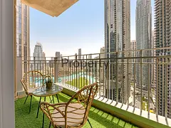 12 Payments | Furnished | Balcony | Fountain Views