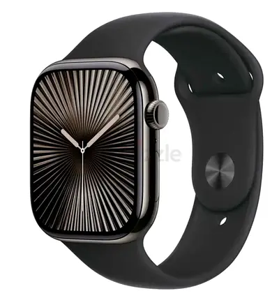 Apple Watch MWYD3QA/A Series 10 GPS + Cellular 46mm Slate Titanium Case with Black Sport Band - S/M