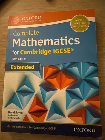 Complete Mathematics for Cambridge IGCSE (Extended) - Oxford, 5th Edition