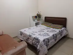 No commission. Beautiful furnished room with utilities in a sweet family apartment.