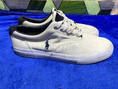 Light grey Ralph Lauren Polo canvas sneakers, size not marked