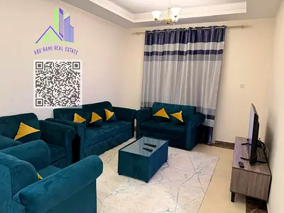 شقة مفروشة للإيجار الشهري بعجمان بمنطقة الروضة 2 بدون عمولة