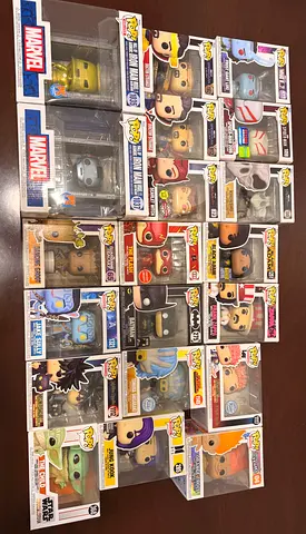 Collection of 20+ Funko Pop! Vinyl Figures — Mixed Marvel, DC, Star Wars  More, Message for Price