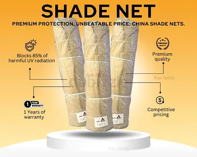 Outdoor Shade Net Roll — Heavy Duty UV Protective (Beige)