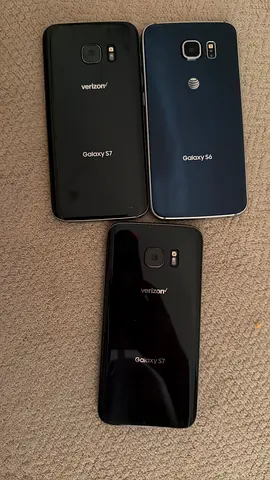 Two Samsung Galaxy S7 phones - one s6 used, working condition