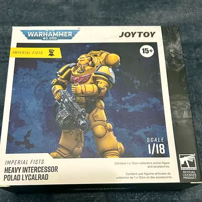 Warhammer 40K Space Marines Imperial Fists Heavy Intercessor 1/18 Collector Action Figure (JoyToy)