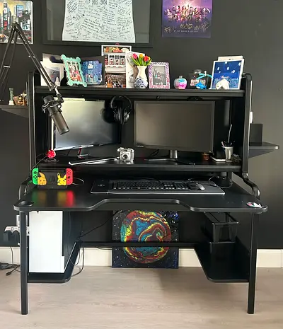 Ikea metal gaming desk black