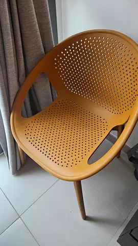 Modern Mustard Plastic Dining/Outdoor Chair - Good Condition