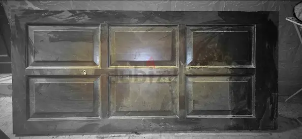 Solid Wooden Six-Panel Interior Door - Dark Finish