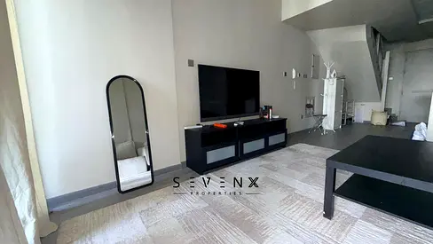 Furnished 1BR Duplex | Binghatti Apartments | Garden & Street View