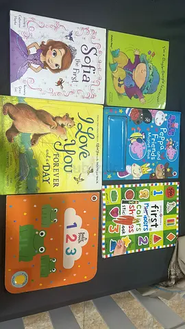 Bundle of 6 Childrens Picture and Activity Books (Sofia, I Love You, Peppa  More)