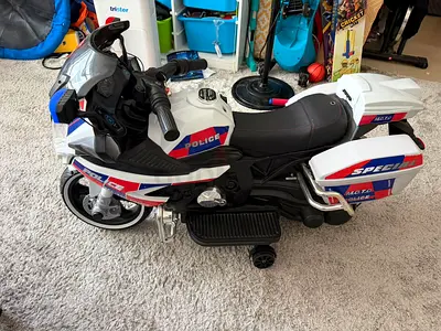 Electric Ride-On Police Motorcycle for Kids — Good Working Condition