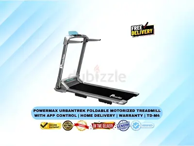 PowerMax UrbanTrek Foldable Motorized Treadmill with App Control | Delivery | Warranty | TD-M4