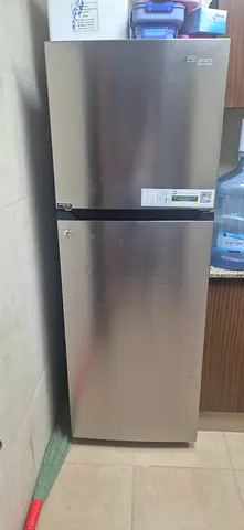 Stainless Steel Double-Door Refrigerator — Good Working Condition