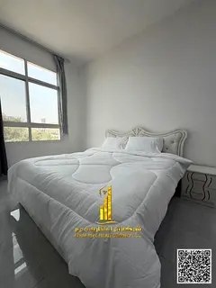 For monthly rent in Ajman, 1-bedroom apartment with a balcony open view, fully furnished new with el