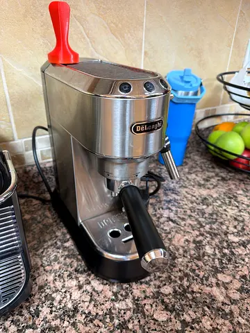 DeLonghi Stainless Steel Home Espresso Machine with Steam Wand