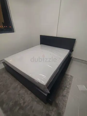 IKEA Malam queen size 160×200cm bed  with 2 big storage drawers underneath and with IKEA mattress