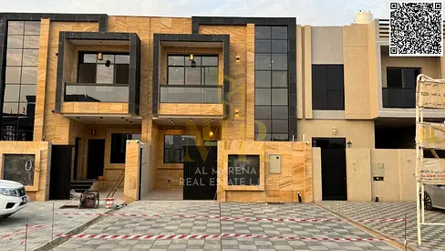 Luxury villa for sale in Al Helio 2. Elegant design featuring 5 spacious bedrooms and ultra-luxurious finishes in a strategic location in Ajman 🏡✨