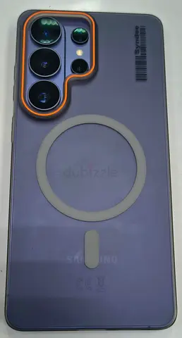 Samsung smartphone with clear magnetic case (good used condition)