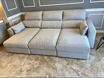 IKEA Esklstuna L Shape Sofa Bed Gray Good condition