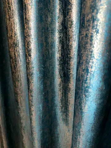 100% light blocking curtains, greenish blue with golden design