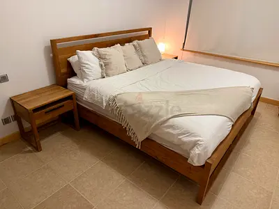 Crate  Bartel King Size bed frame and bedside table