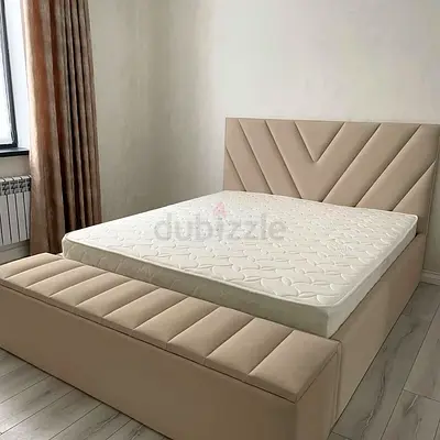 Customized Brand New Velvet Fabric Bed