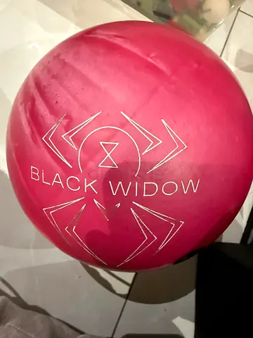 Black Widow pink urethane Bowling Ball - Pink, Used