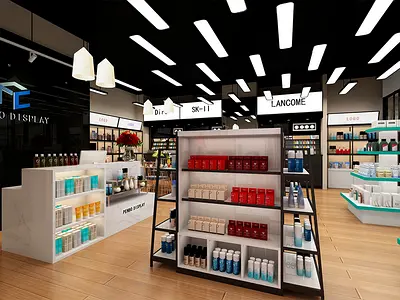 Custom Skincare Store Fit-Out, Interior  Display Shelves