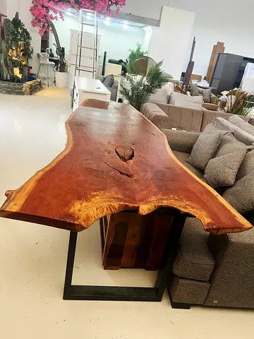 Organic Shape Solid Wood Statement Table