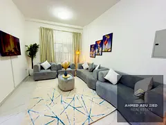 Furnished 1BR, first tenant, Al Nuaimiya 1 Ajman, VIP furniture, behind Al Saji Hotel opposite Nesto