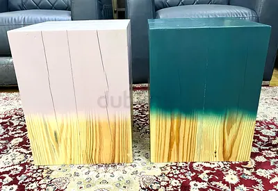 Solid Wood Cube Coffee Table