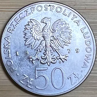 Poland 1979 50 Złotych Commemorative Coin - Eagle Design (excellent condition)