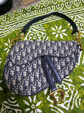 Dior Saddle Bag in Blue Oblique Canvas – Preowned copy