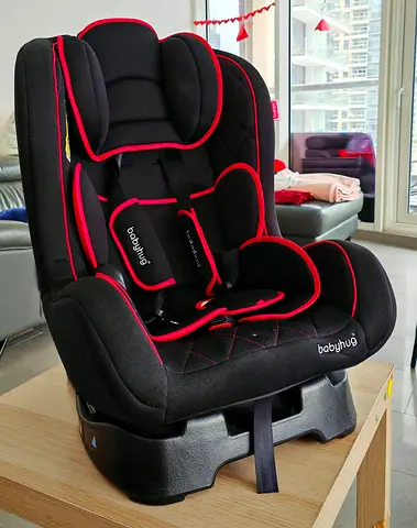 Babyhug Convertible Infant/Toddler Car Seat – Black with Red Trim